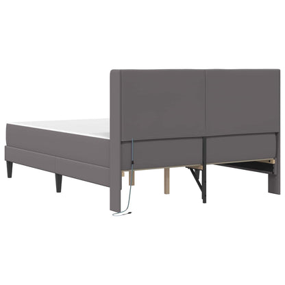 Struttura letto con materasso Grigio 140 x 200 cm Similpelle | homemem39