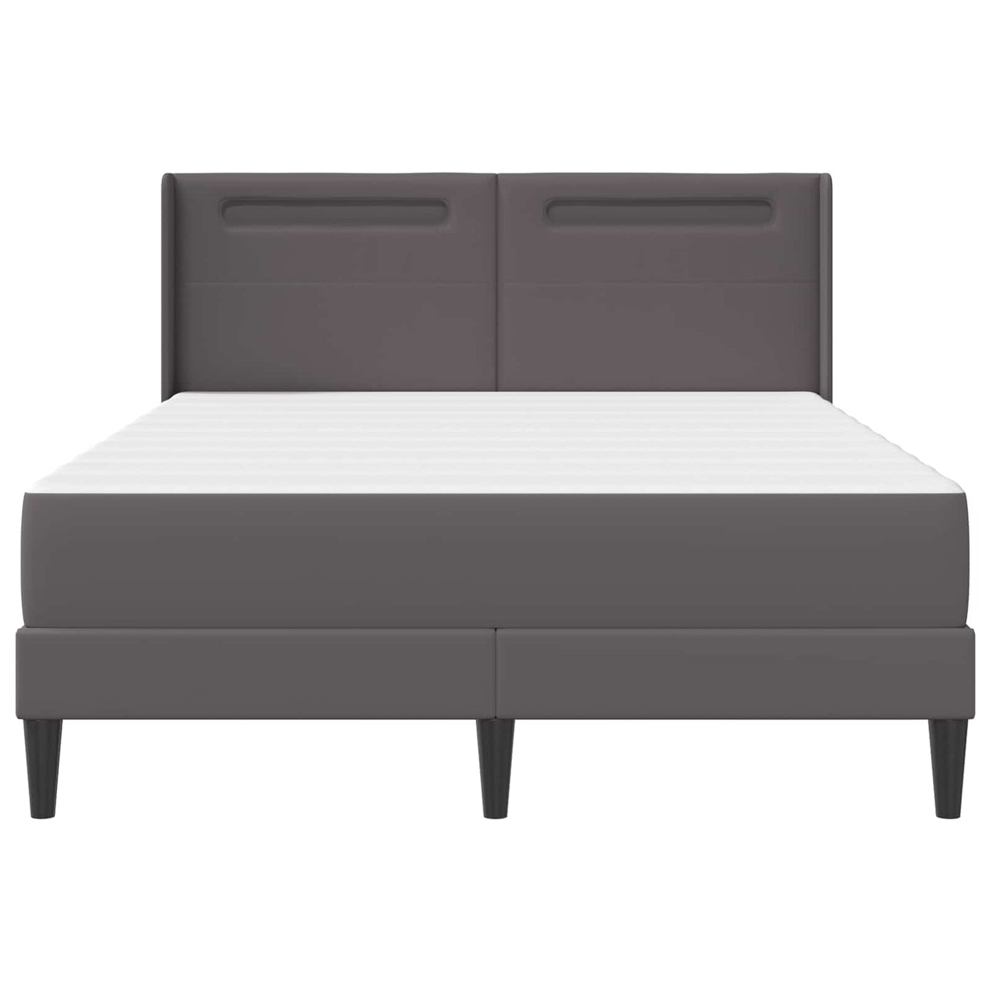 Struttura letto con materasso Grigio 140 x 200 cm Similpelle | homemem39