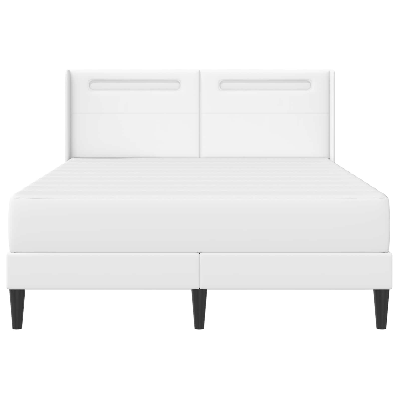Struttura letto con materasso Bianco 140 x 200 cm Similpelle | homemem39