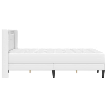 Struttura letto con materasso Bianco 140 x 200 cm Similpelle | homemem39