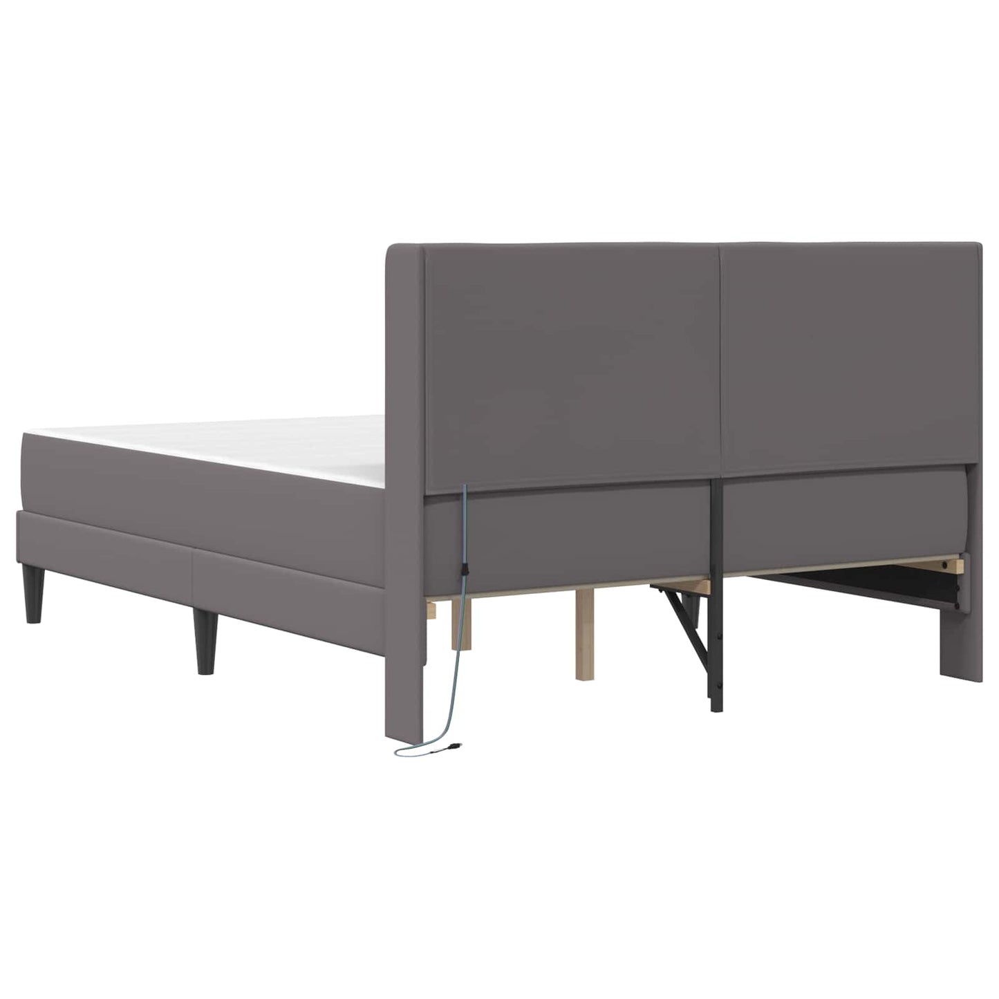 Struttura letto con materasso Grigio 160 x 200 cm Similpelle | homemem39