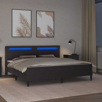 Struttura letto con materasso Grigio 180 x 200 cm Similpelle | homemem39