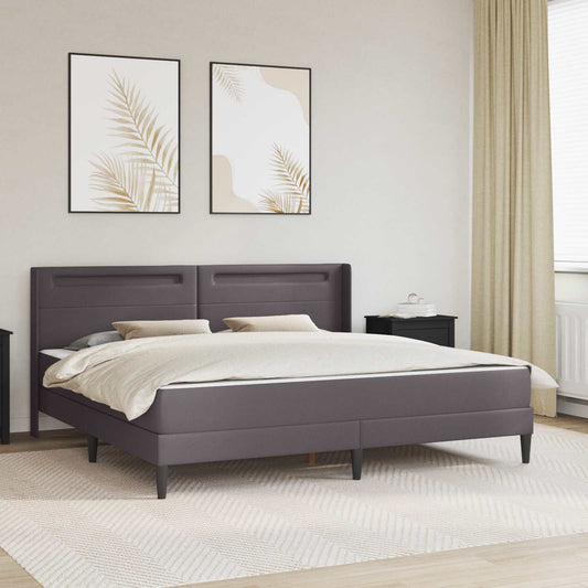 Struttura letto con materasso Grigio 180 x 200 cm Similpelle | homemem39