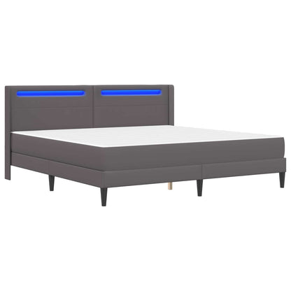 Struttura letto con materasso Grigio 180 x 200 cm Similpelle | homemem39