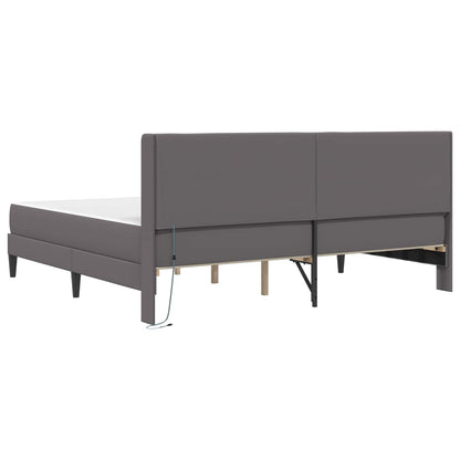 Struttura letto con materasso Grigio 180 x 200 cm Similpelle | homemem39