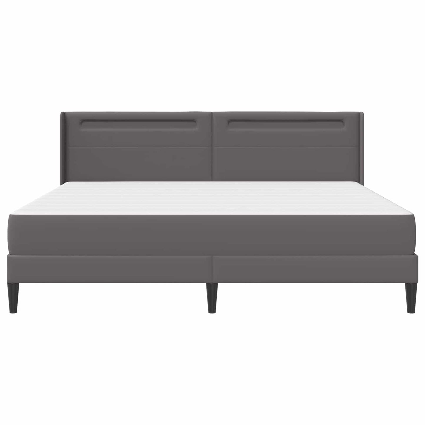 Struttura letto con materasso Grigio 180 x 200 cm Similpelle | homemem39