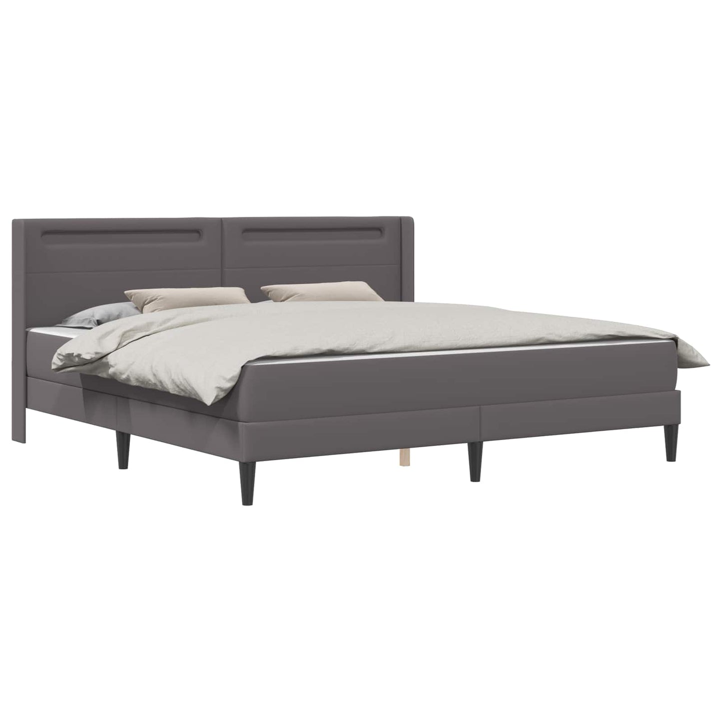Struttura letto con materasso Grigio 180 x 200 cm Similpelle | homemem39