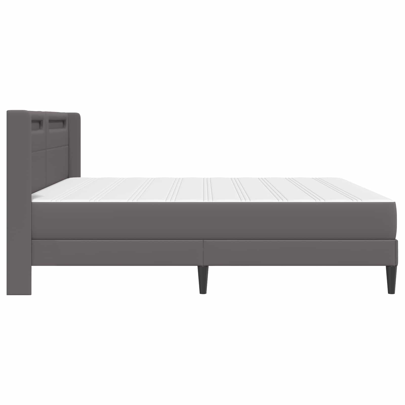 Struttura letto con materasso Grigio 180 x 200 cm Similpelle | homemem39