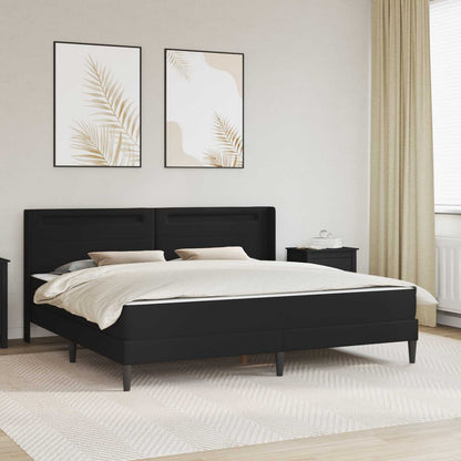 Struttura letto con materasso Nero 180 x 200 cm Similpelle | homemem39
