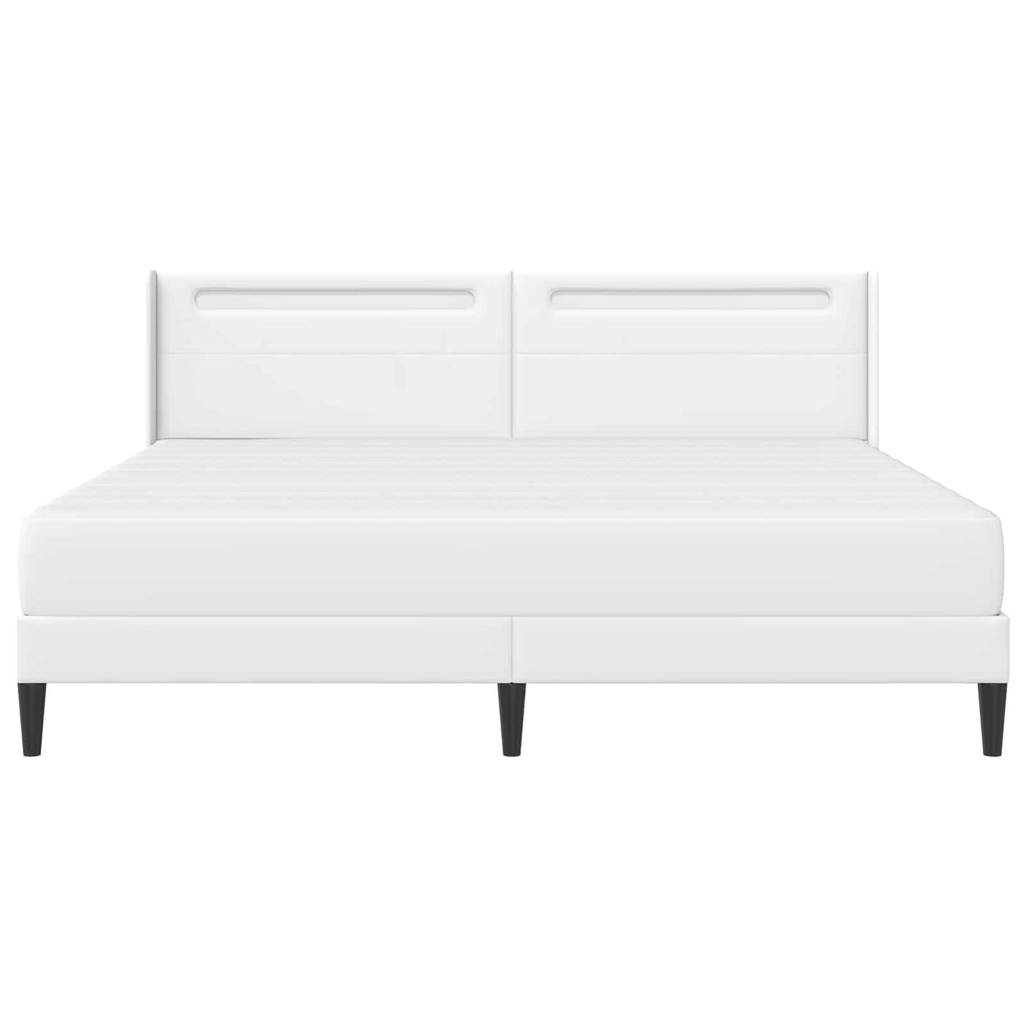 Struttura letto con materasso Bianco 180 x 200 cm Similpelle | homemem39