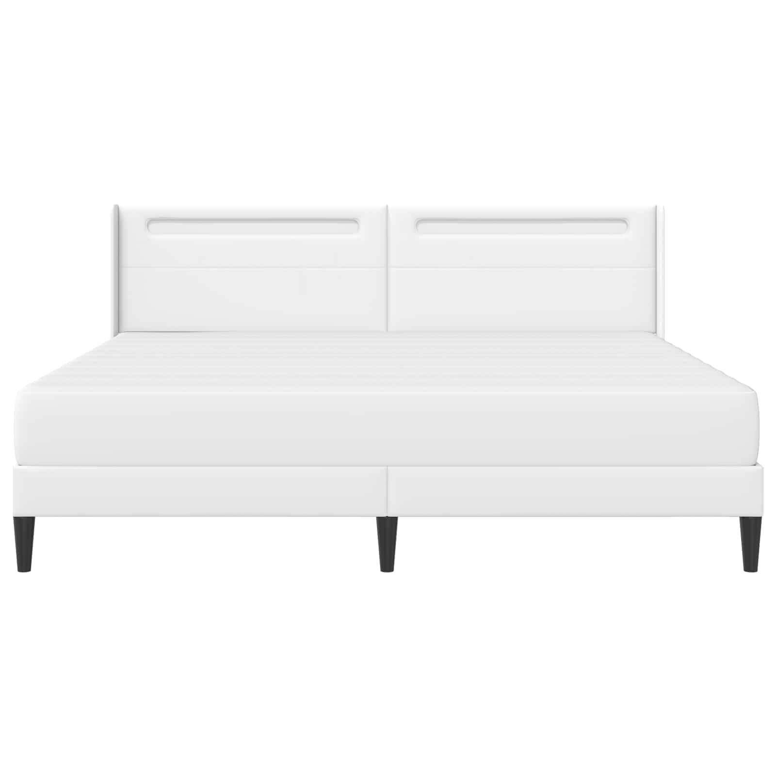 Struttura letto con materasso Bianco 180 x 200 cm Similpelle | homemem39