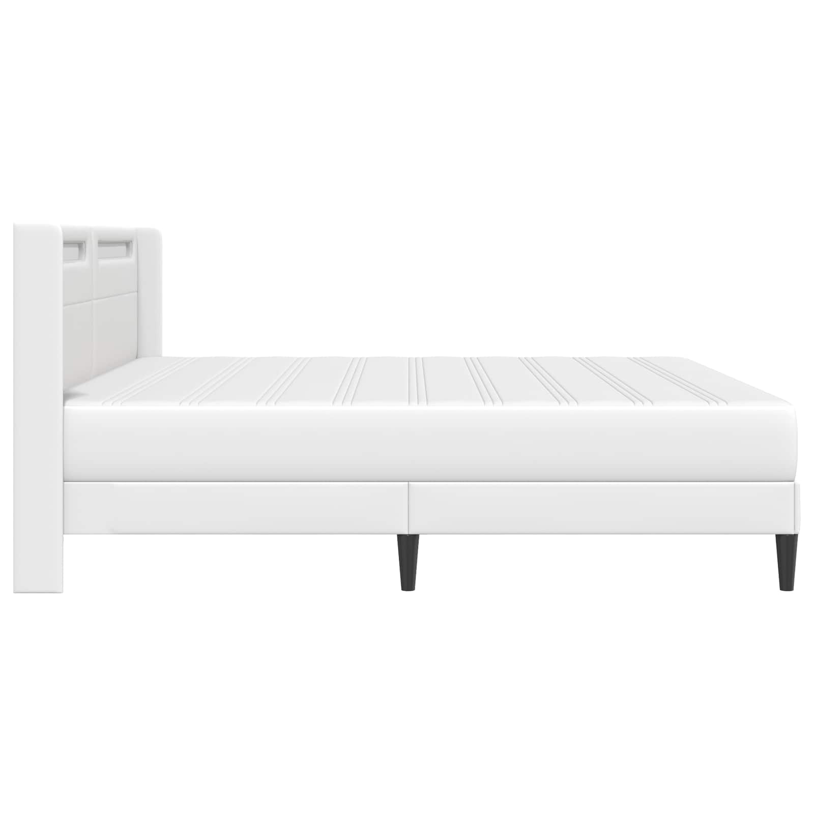 Struttura letto con materasso Bianco 180 x 200 cm Similpelle | homemem39