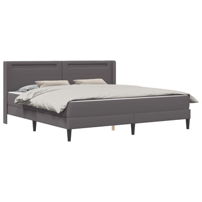 Struttura letto con materasso Grigio 200 x 200 cm Similpelle | homemem39