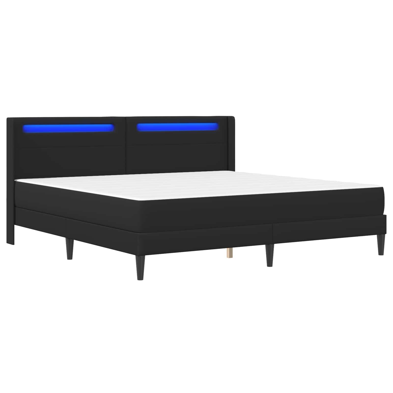 Struttura letto con materasso Nero 200 x 200 cm Similpelle | homemem39