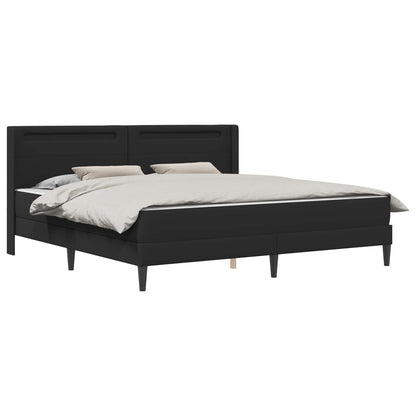 Struttura letto con materasso Nero 200 x 200 cm Similpelle | homemem39