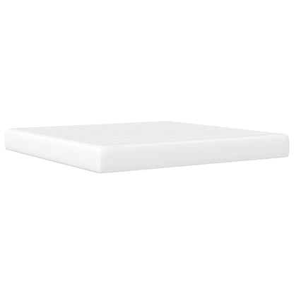 Struttura letto con materasso Bianco 200 x 200 cm Similpelle | homemem39