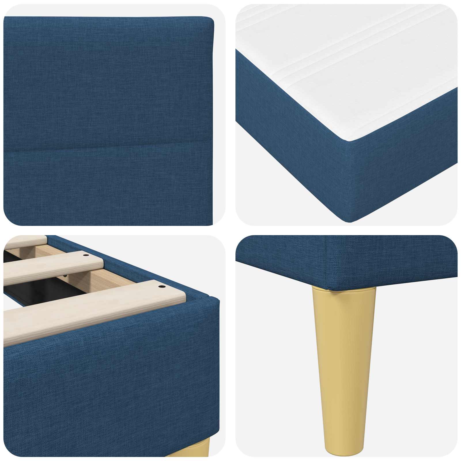 Struttura del letto Blu 80 x 200 cm Poliestere | homemem39