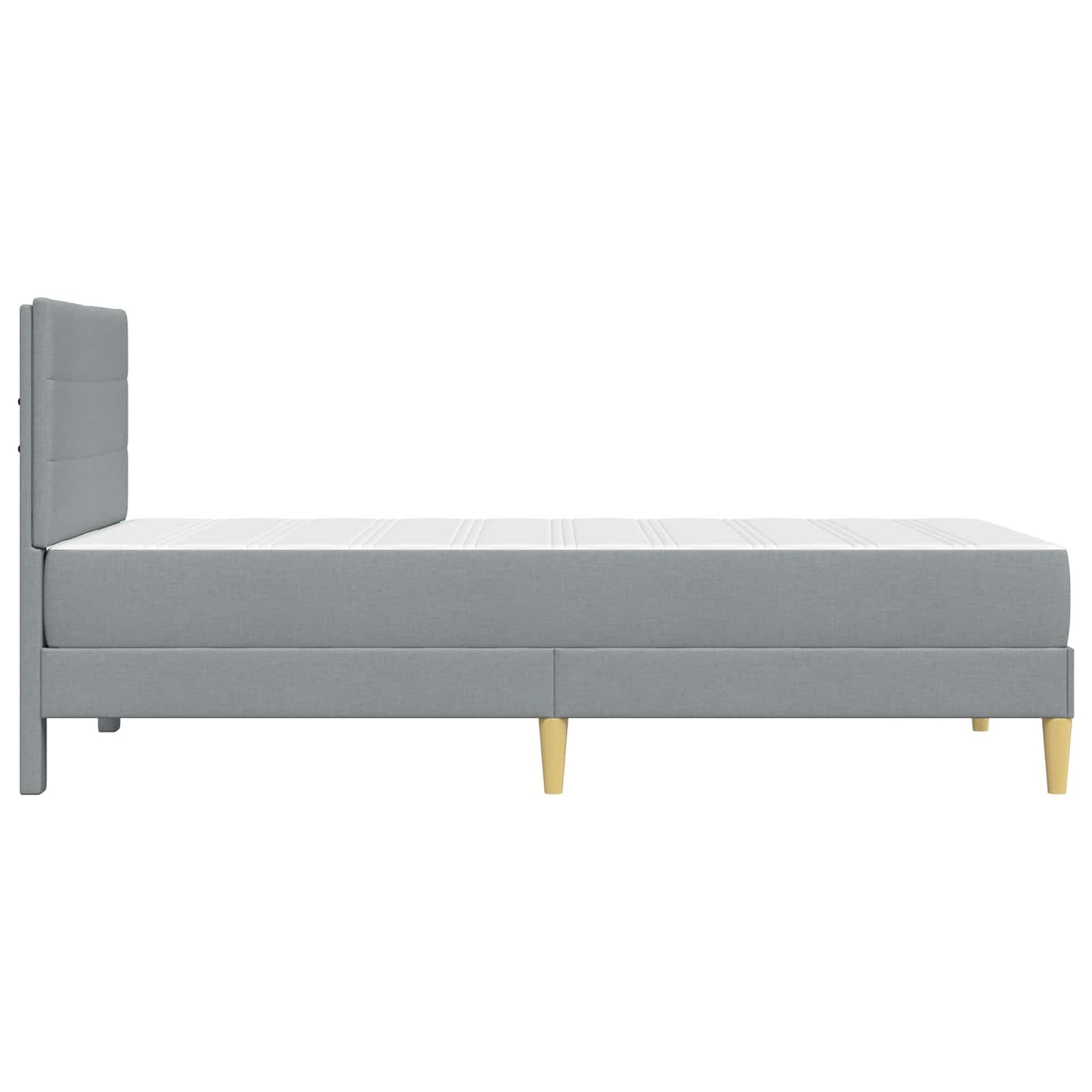 Struttura del letto Grigio chiaro 90 x 190 cm Poliestere | homemem39