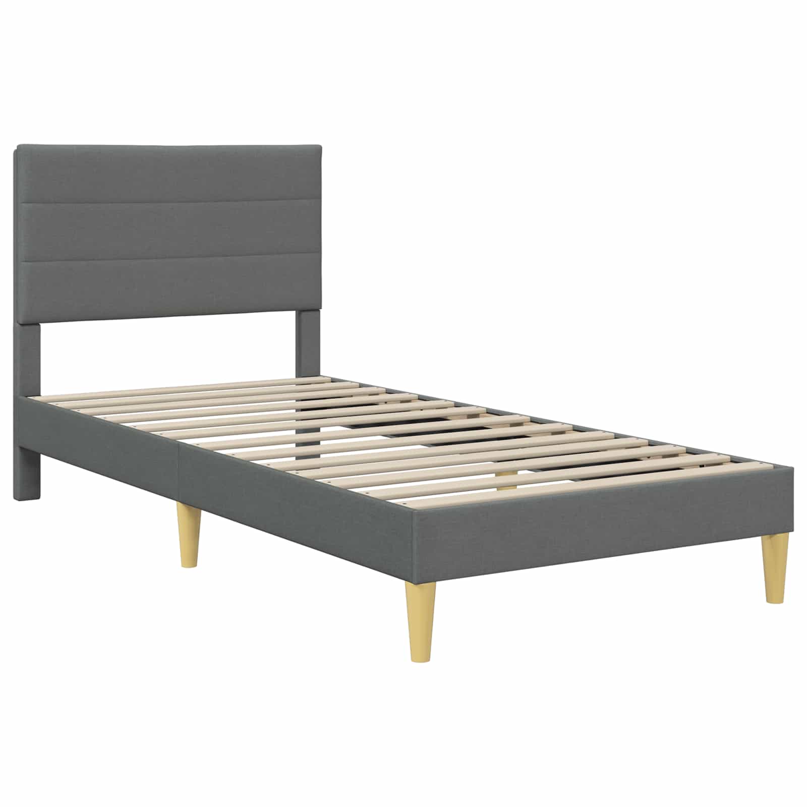 Struttura del letto Grigio scuro 90 x 200 cm Poliestere | homemem39