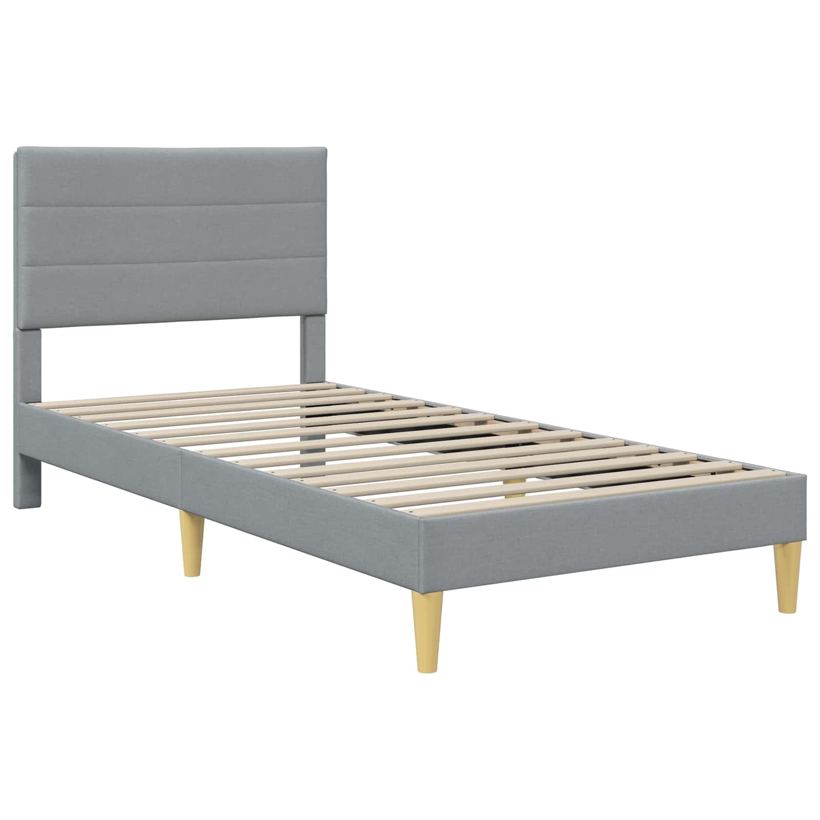 Struttura del letto Grigio chiaro 100 x 200 cm Poliestere | homemem39