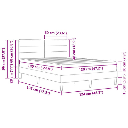 Struttura del letto Grigio scuro 120 x 190 cm Poliestere | homemem39