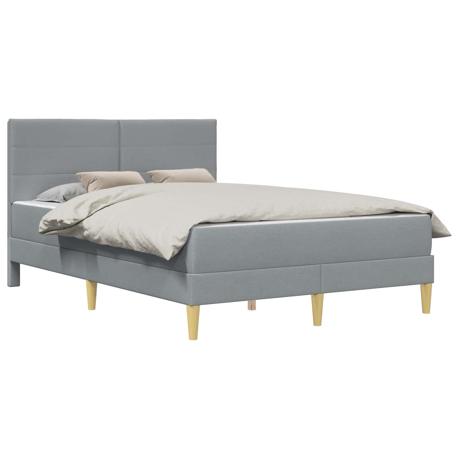 Struttura del letto Grigio chiaro 140 x 190 cm Poliestere | homemem39