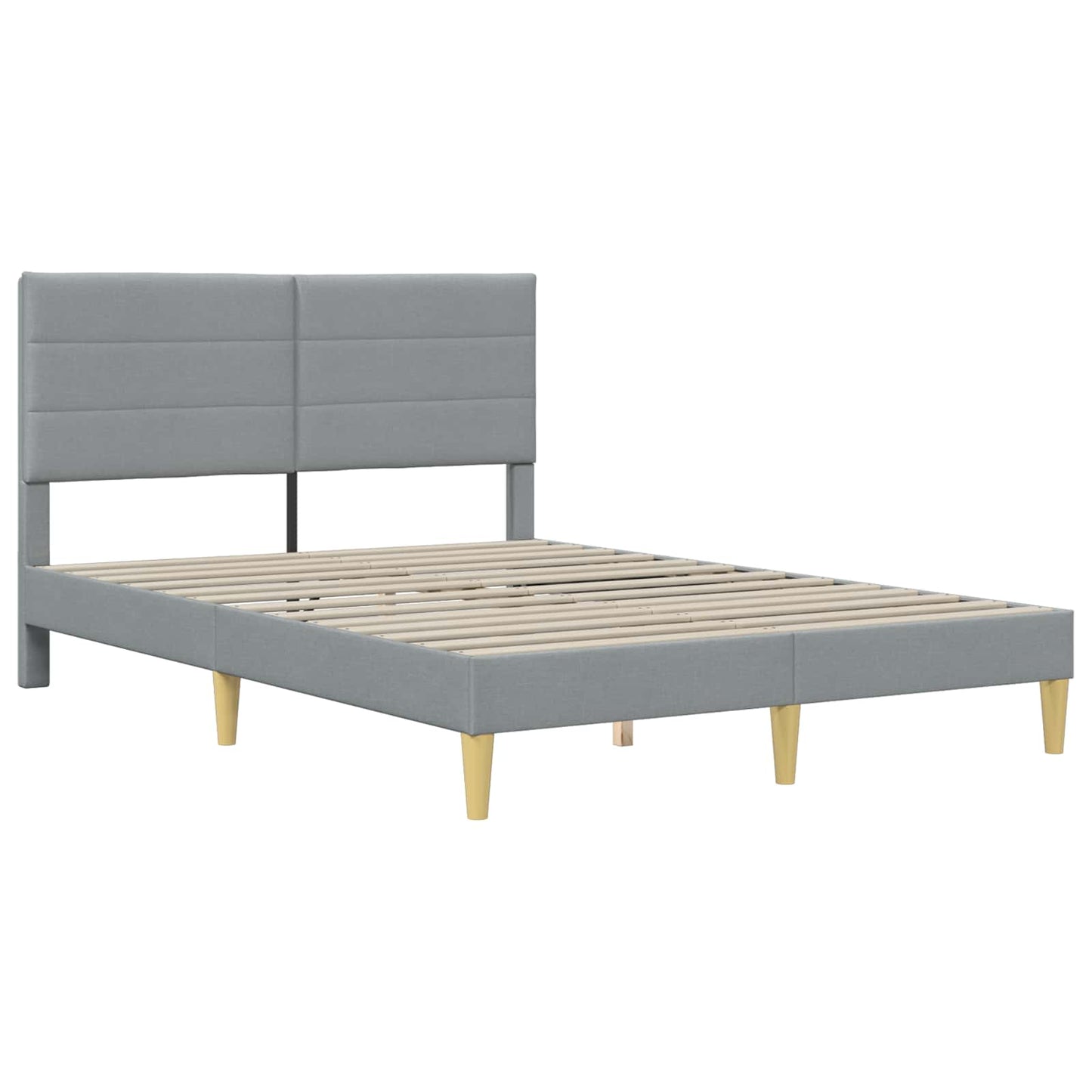 Struttura del letto Grigio chiaro 140 x 190 cm Poliestere | homemem39