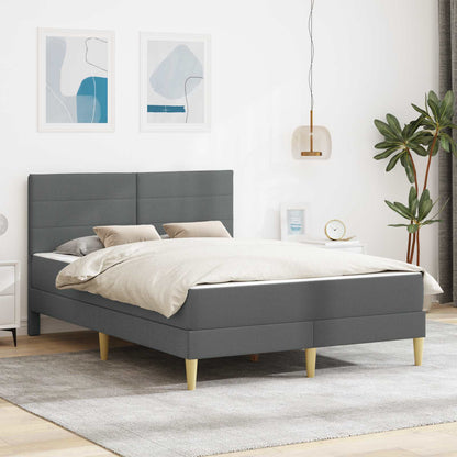 Struttura del letto Grigio scuro 140 x 190 cm Poliestere | homemem39