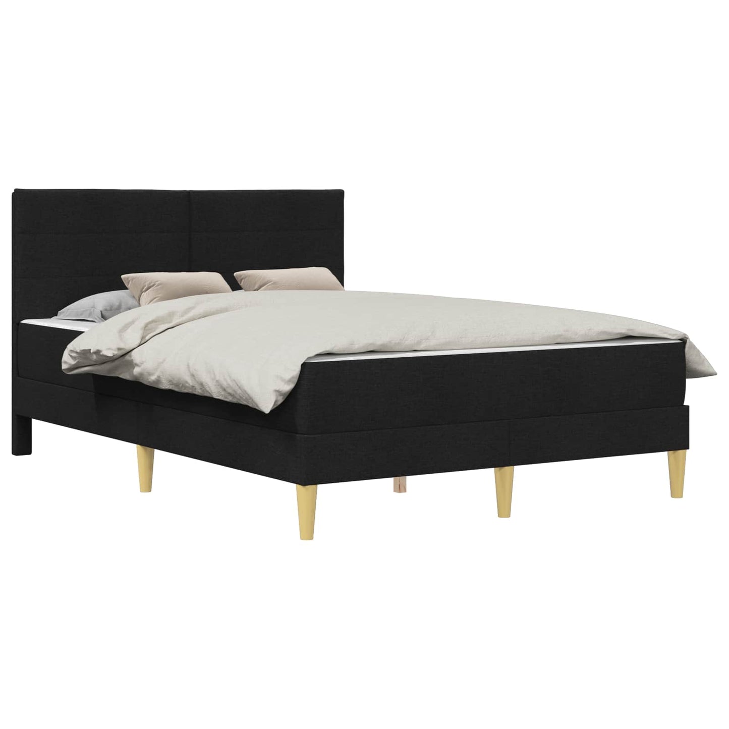 Struttura del letto Nero 140 x 190 cm Poliestere | homemem39