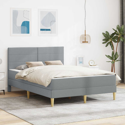Struttura del letto Grigio chiaro 140 x 200 cm Poliestere | homemem39