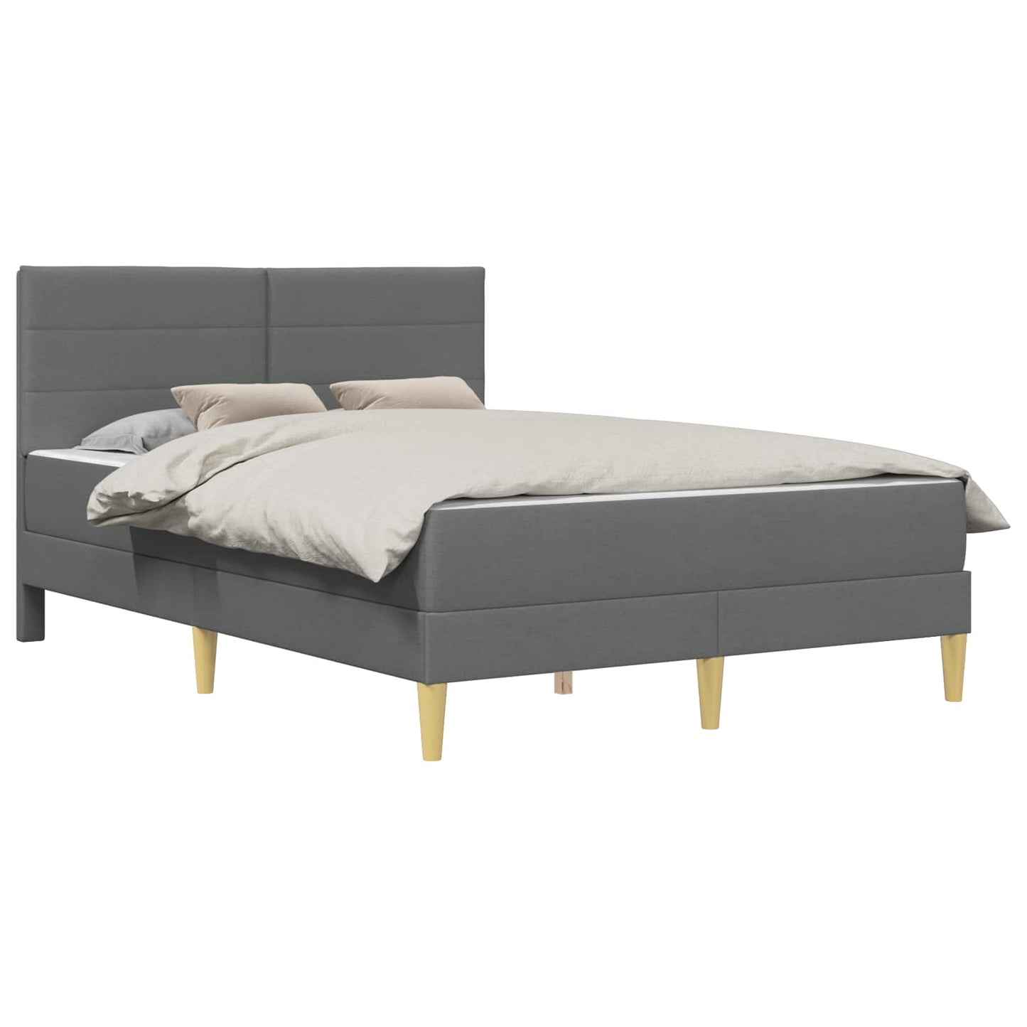 Struttura del letto Grigio scuro 140 x 200 cm Poliestere | homemem39