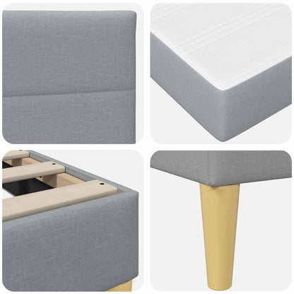 Struttura del letto Grigio chiaro 160 x 200 cm Poliestere | homemem39
