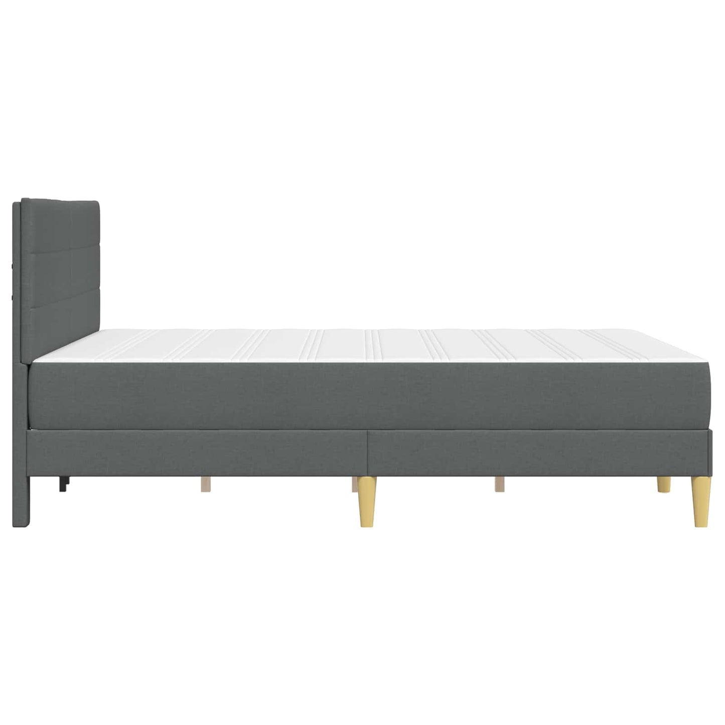 Struttura del letto Grigio scuro 160 x 200 cm Poliestere | homemem39