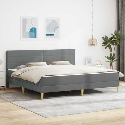 Struttura del letto Grigio scuro 180 x 200 cm Poliestere