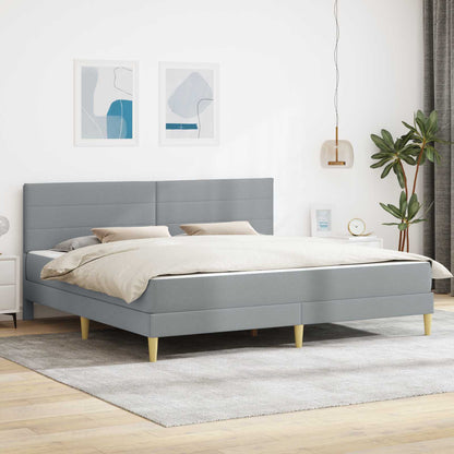 Struttura del letto Grigio chiaro 200 x 200 cm Poliestere