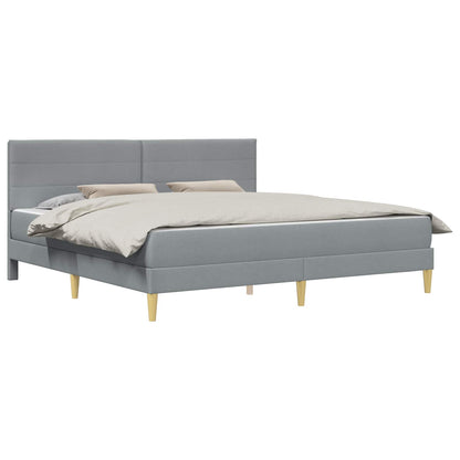 Struttura del letto Grigio chiaro 200 x 200 cm Poliestere | homemem39