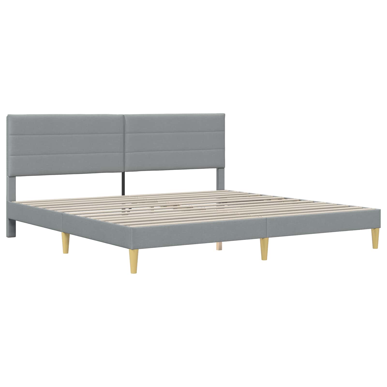 Struttura del letto Grigio chiaro 200 x 200 cm Poliestere | homemem39
