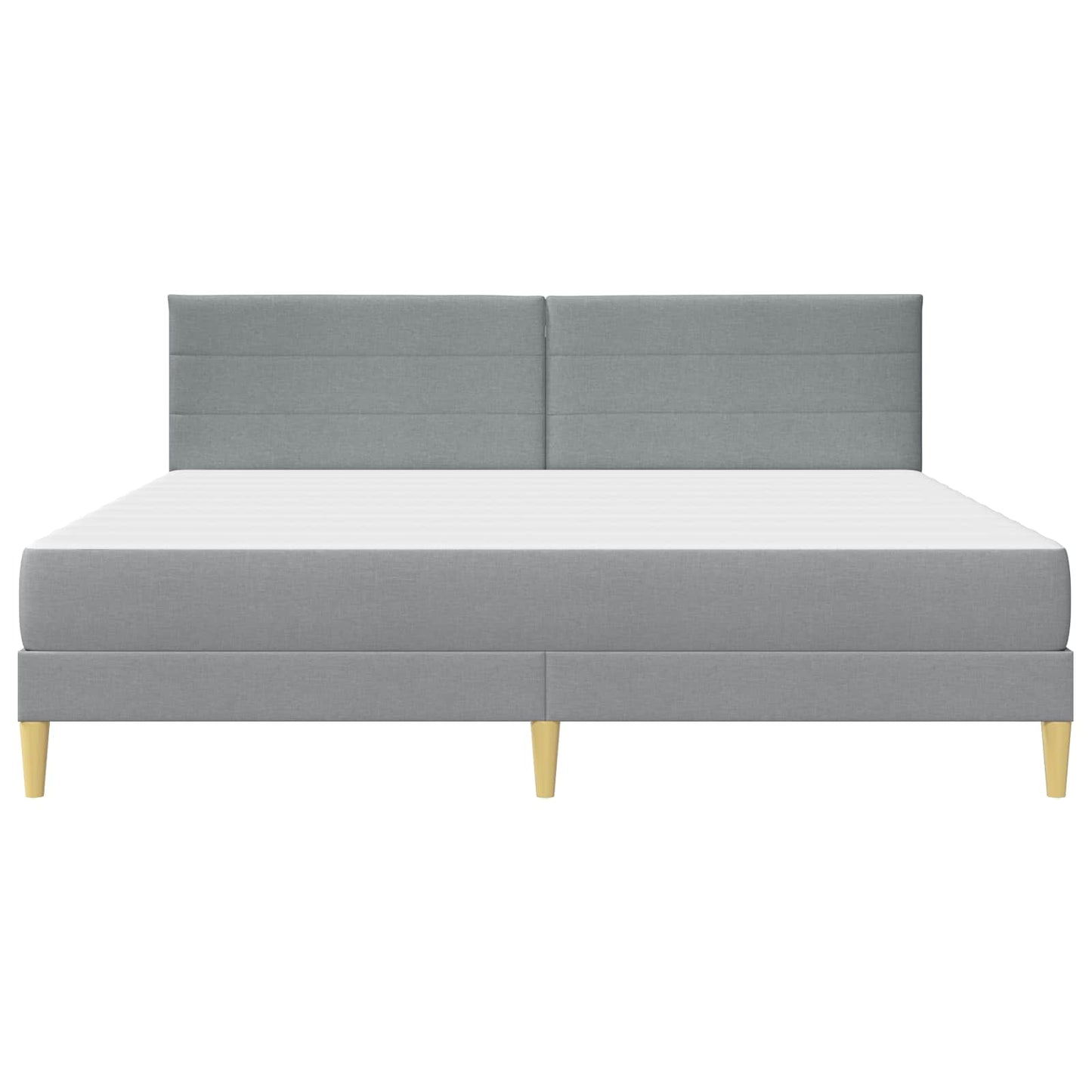 Struttura del letto Grigio chiaro 200 x 200 cm Poliestere | homemem39