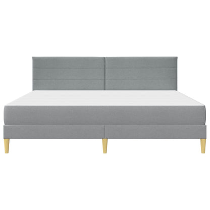 Struttura del letto Grigio chiaro 200 x 200 cm Poliestere | homemem39