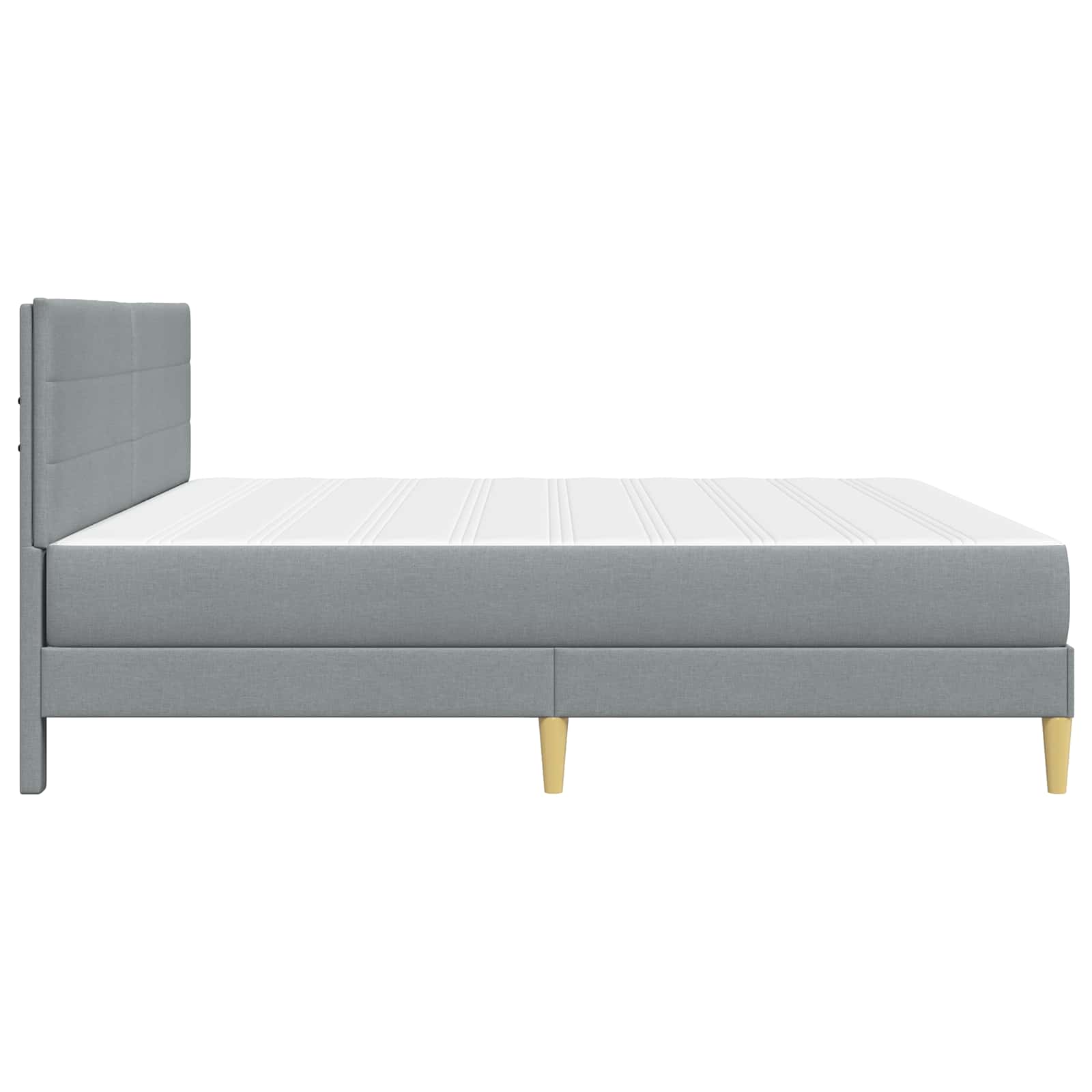 Struttura del letto Grigio chiaro 200 x 200 cm Poliestere | homemem39