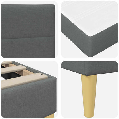 Struttura del letto Grigio scuro 200 x 200 cm Poliestere