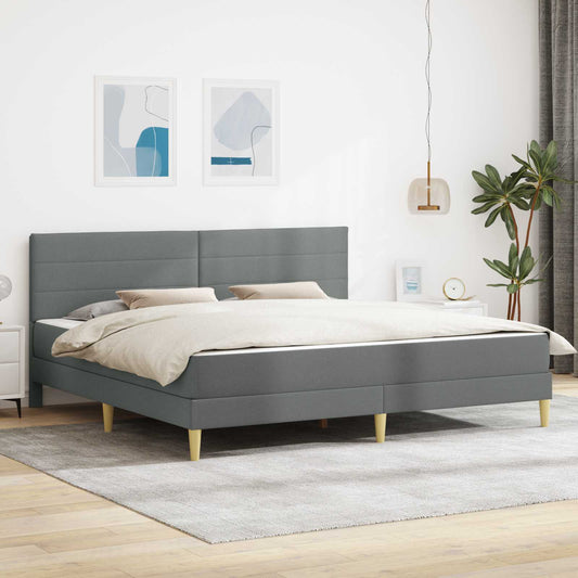 Struttura del letto Grigio scuro 200 x 200 cm Poliestere