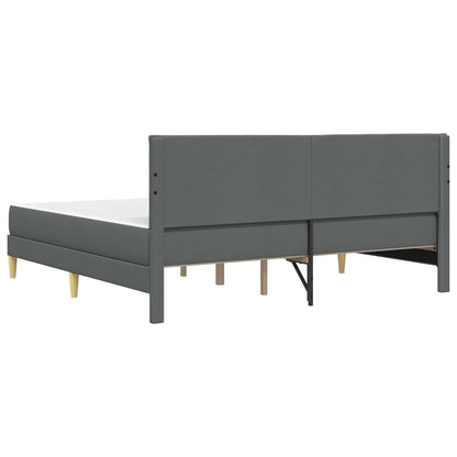Struttura del letto Grigio scuro 200 x 200 cm Poliestere