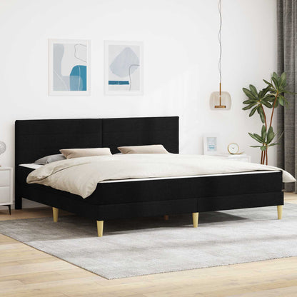Struttura del letto Nero 200 x 200 cm Poliestere | homemem39