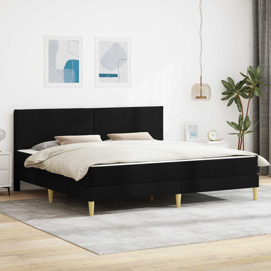 Struttura del letto Nero 200 x 200 cm Poliestere | homemem39