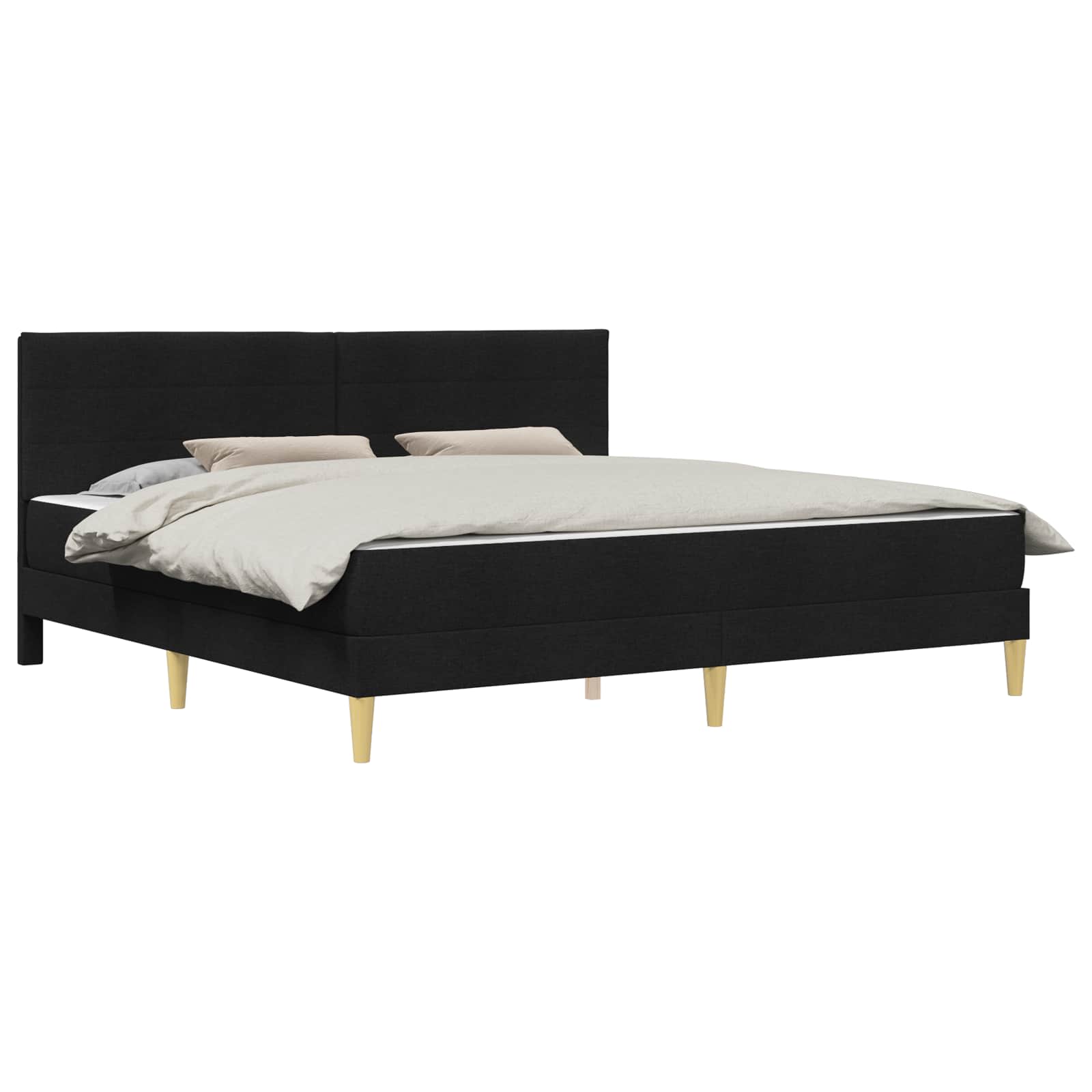 Struttura del letto Nero 200 x 200 cm Poliestere | homemem39