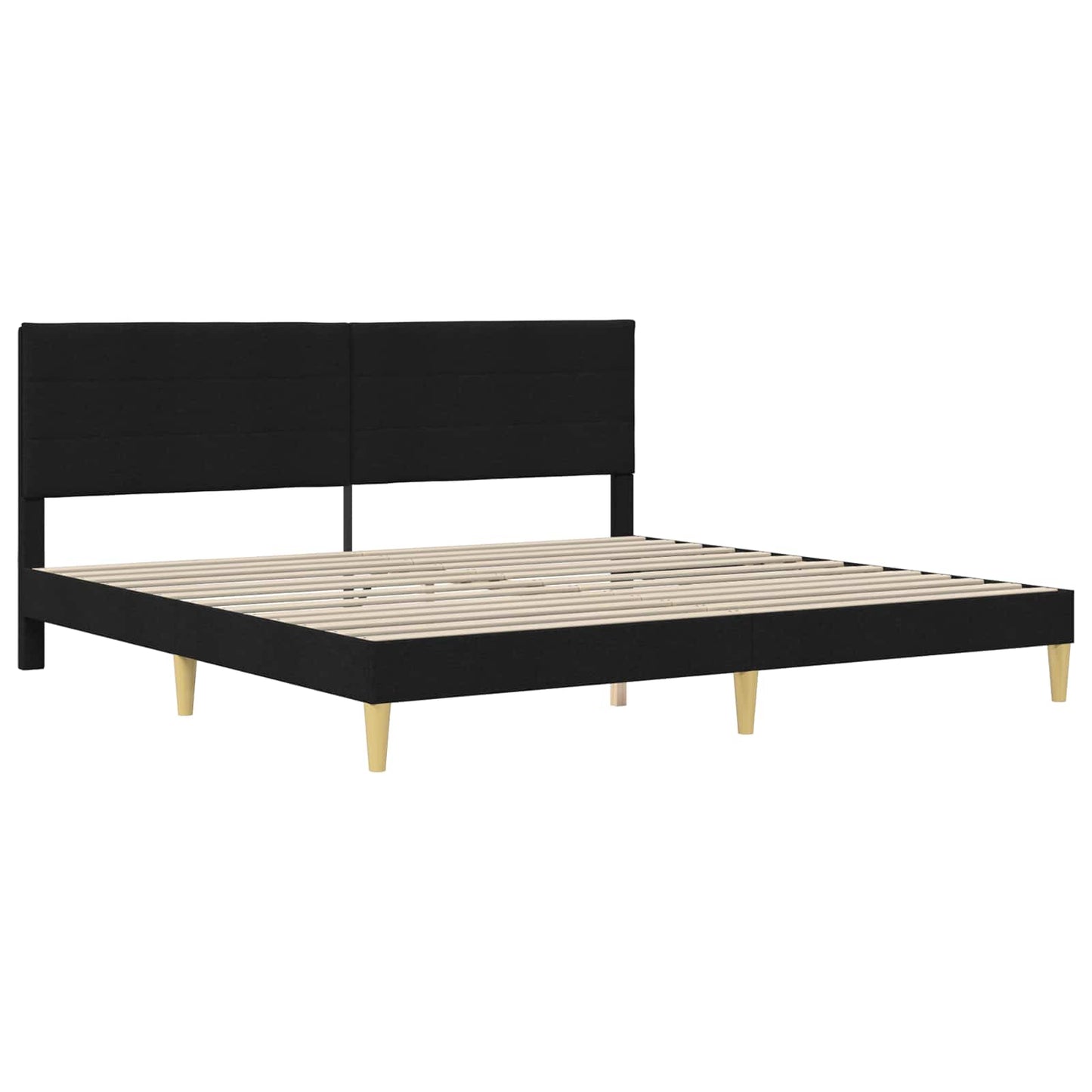 Struttura del letto Nero 200 x 200 cm Poliestere | homemem39