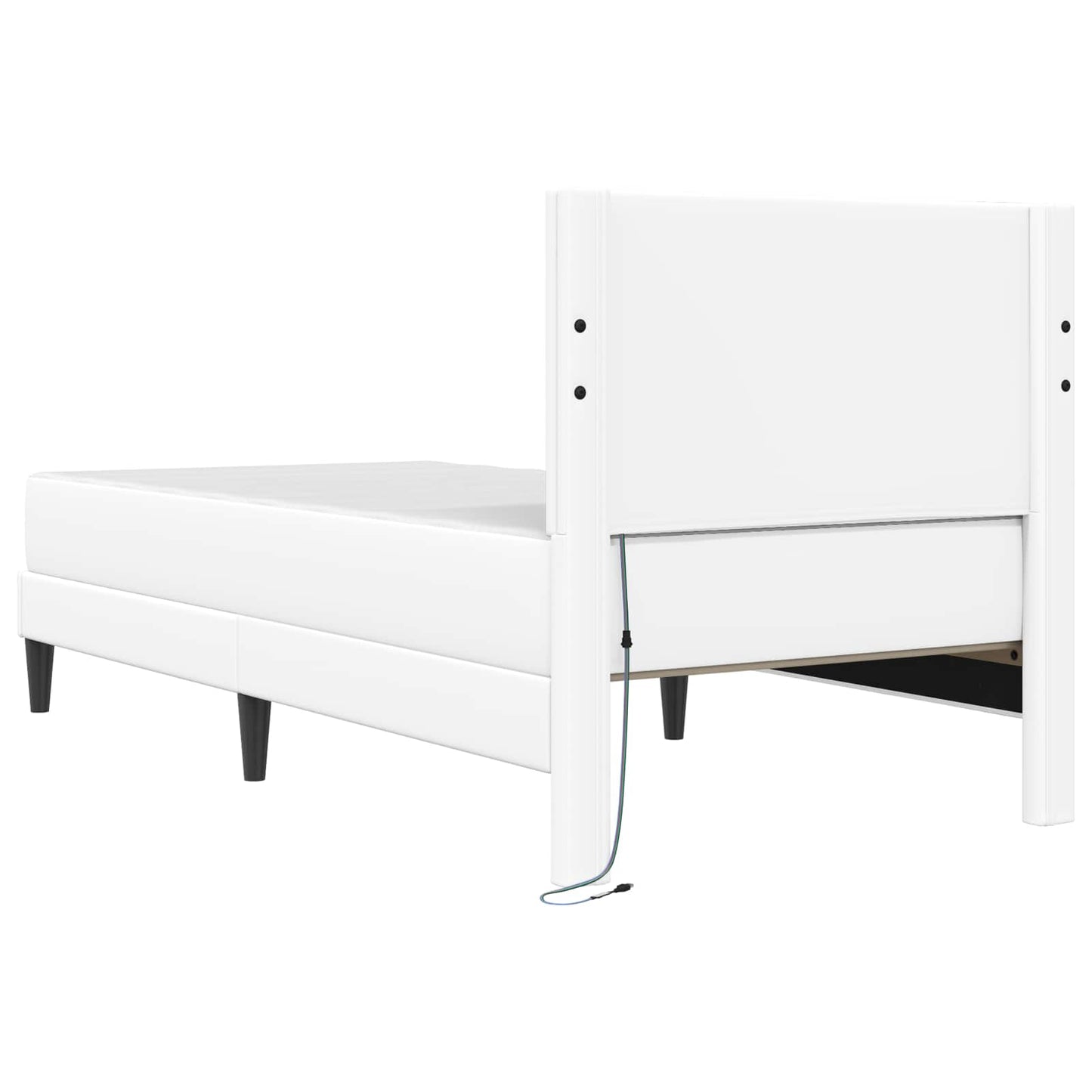 Struttura del letto con testiera Bianco 80 x 200 cm Similpelle | homemem39