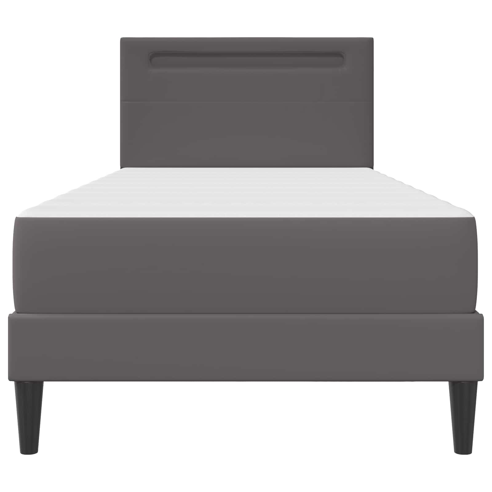 Struttura del letto con testiera Grigio 90 x 200 cm Similpelle | homemem39
