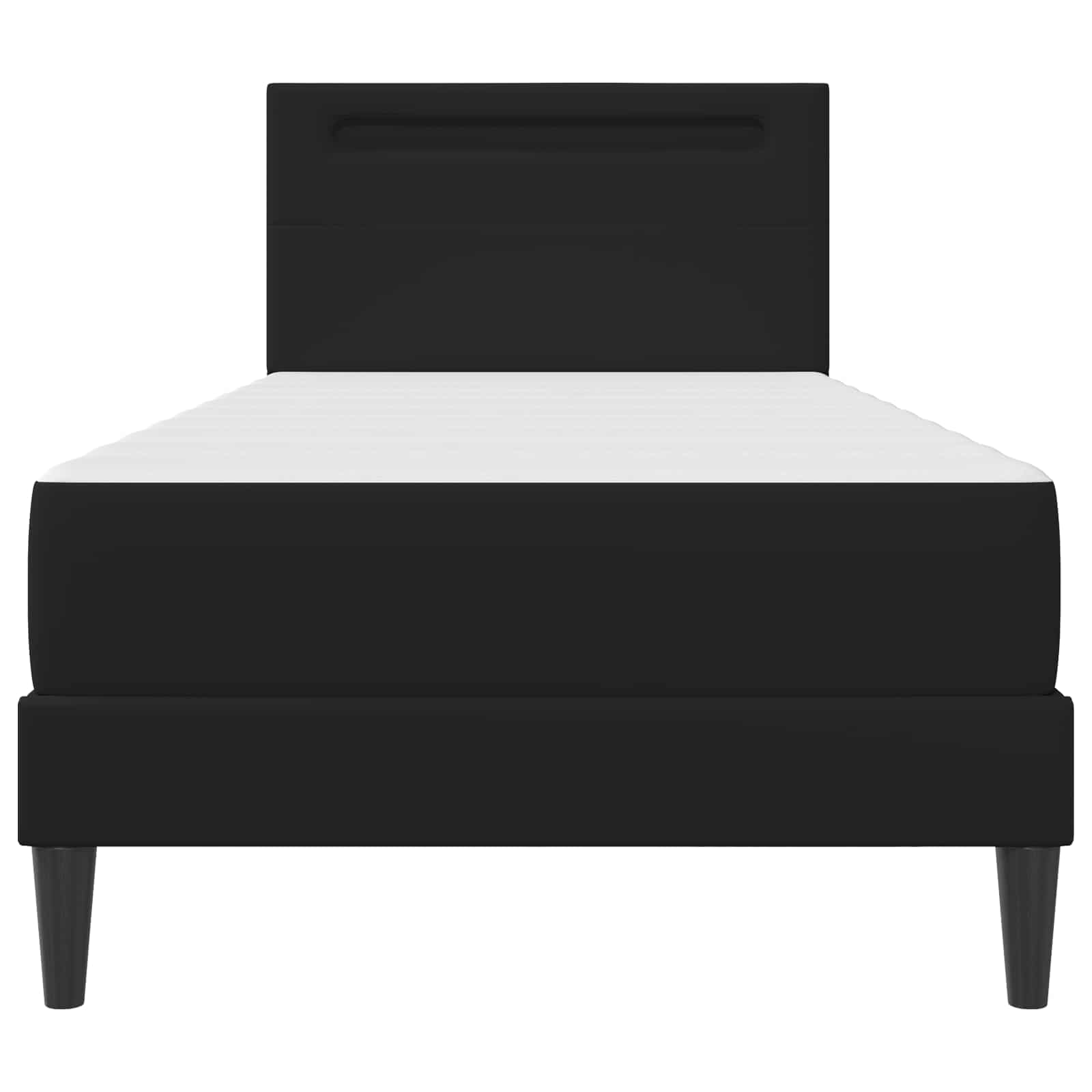 Struttura del letto con strisce LED Nero 90 x 200 cm Similpelle | homemem39